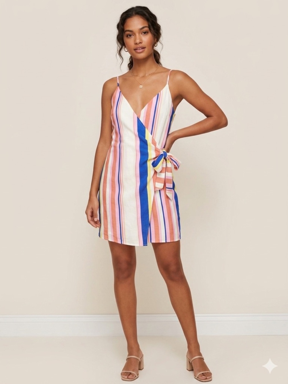 Line + Dot Anthropologie Striped Women’s Mini Dress Size Medium - NWT